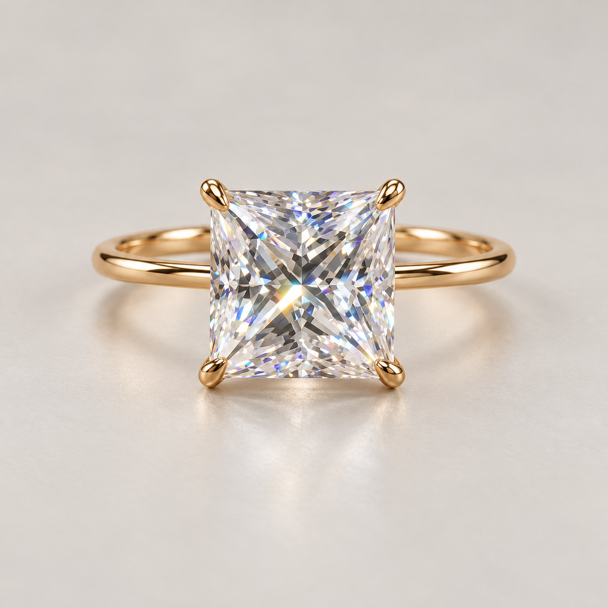 The Golden Grace Solitaire Ring